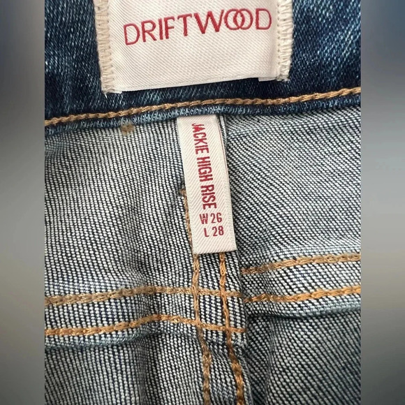 NWT DRIFTWOOD Jackie High Rise Embroidered Jeans - Picture 4 of 5